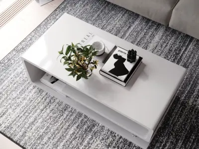  Replica Sublime Contemporary Coffee Table Model, White  purchase