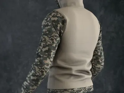 Tactical Uniform Military Shirt Low-poly 3D model