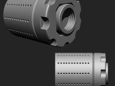 Gun Parts Suppressor IMM Brush Pack 15 in One Vol 3 3D model