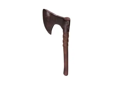 Viking Axe Low-poly 3D model 24