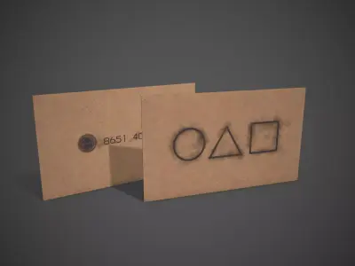 Squid Game Invitation Card Low-poly 3D model