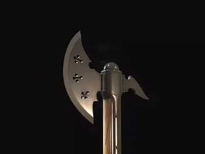 Knight axe Low-poly 3D model