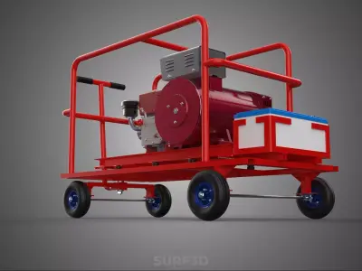 STANDARD ELECTRICAL GENERATOR SETS BACKUP POWER DIESEL GENSET KW 3D model