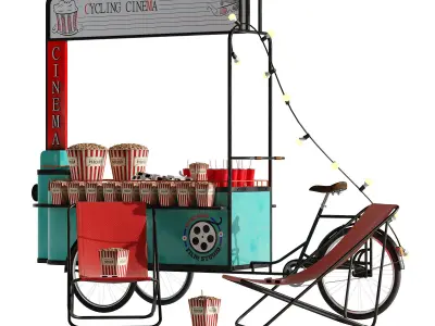 Cycling Cinema set 1 3D model