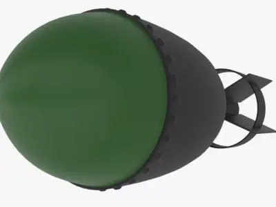 Missile Bomb Cartoon Weapon 3D model