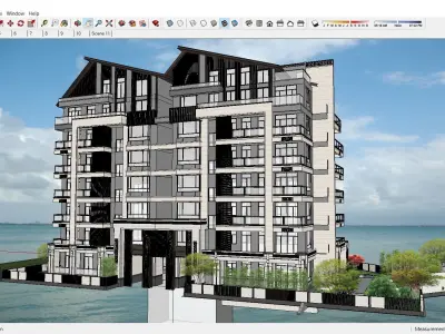 Sketchup Residential Complex 153 3D model