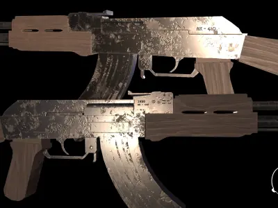 Ak - 47 Low-poly 3D model