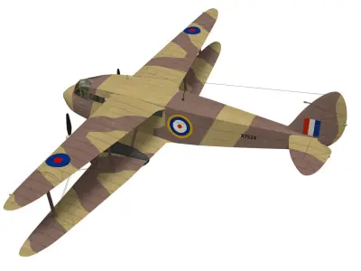 de Havilland DH89 Dragon Rapide 3D model buy