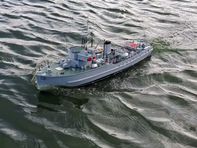 HMS Ton Class Minesweeper radio controlled model 3D print model