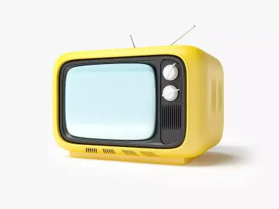 retro tv in seventies style Low-poly 3D model