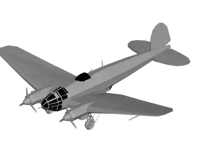 Heinkel He 111 3D model purchase