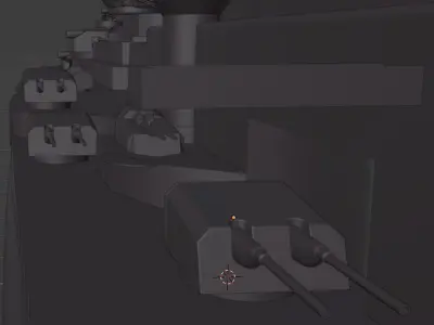 Battleship 3D Model Low-poly 3D model