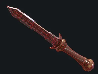 Fantasy Stylish- Dagger of Rave Low-poly 3D model