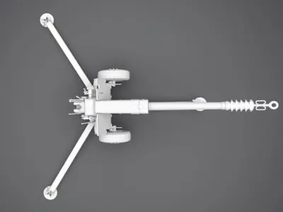 2A18 howitzer scale model 3D print model