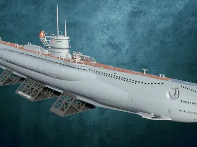 U-Boot TYP VII D 3D print model