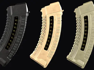 FAB Defense Ultimag 30 round magazine AK  AKM Low-poly 3D model