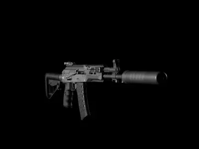 Modular AK 12 Video Game Ready Low-poly 3D model