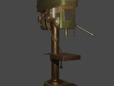 iron working machine Low-poly 3D model