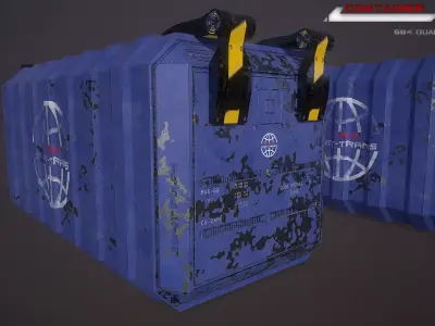 Container Low-poly 3D model purchase