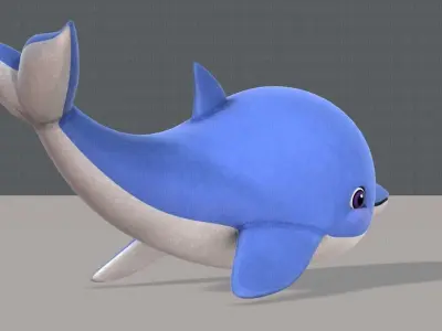 Dolphin V01 Low-poly 3D model