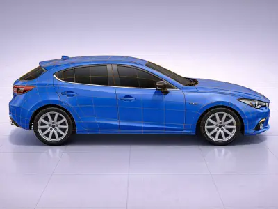 Multi-Purpose Low Poly Hatchback Low-poly 3D model