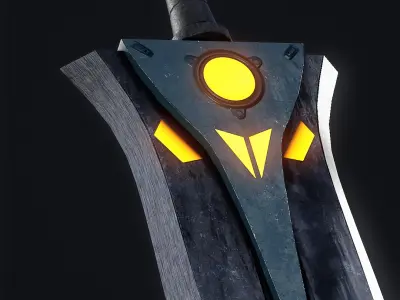 Sci-Fi Knife Low-poly 3D model purchase