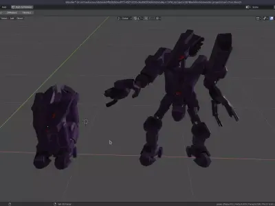 robot sentry Low-poly 3D model