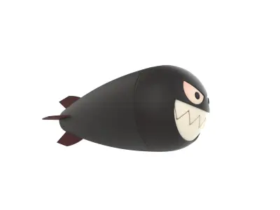 Character240 Cartoon Torpedo 3D model