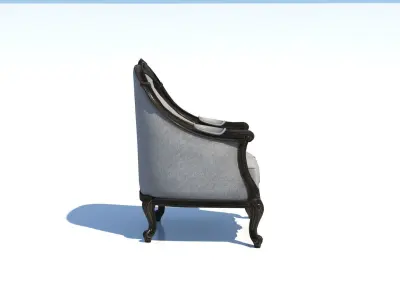 Royal Antique Armchair   PBR Realistic 3D Model  Free Download Low-poly 3D model