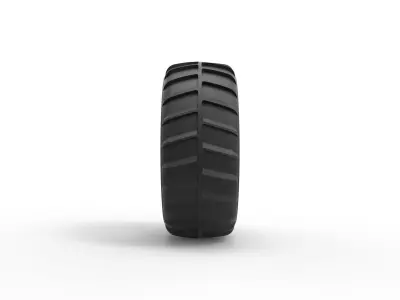 Dune buggy rear tire 15 Scale 1 to 25 3D print model