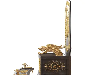 Viking throne 3D model