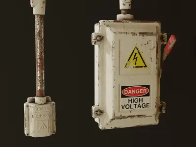 Electrical Switch Box Low-poly 3D model purchase