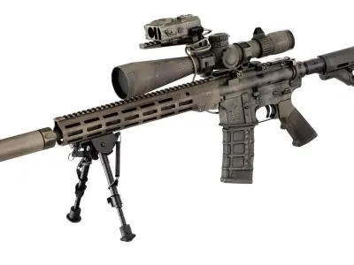 HARRIS BIPODS 1A2 BR Low-poly 3D model