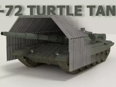 T-72 Russian Turtle Tank 3D model