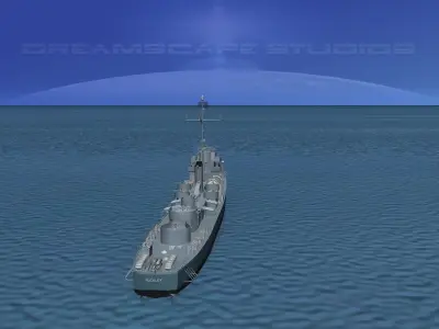 Destroyer Escort DE-51 USS Buckley 3D model