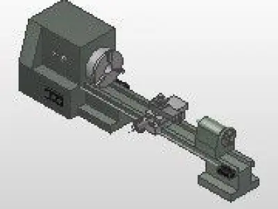 Long Lathe 3D model