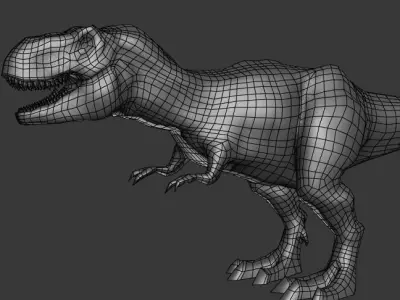 Tyrannosaurus Rex Low-poly 3D model 2