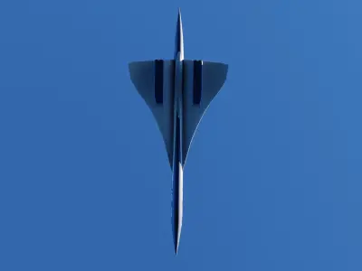 Aerospatiale BAC Concorde Pepsi livery Low-poly 3D model