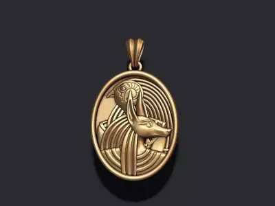 Horus Anubis pendant 3D print model