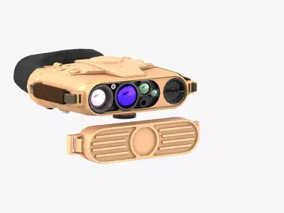 MILITARY Game Ready 3D Night vision infrared binoculars Googles Low-poly 3D model
