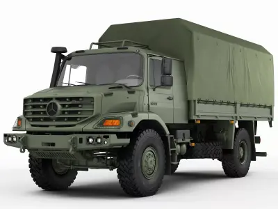 Mercedes Zetros Military 4X4 3D model