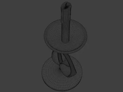 golden candle 3D model