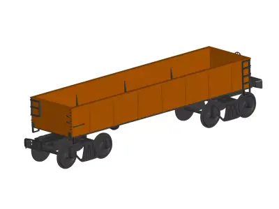 wagon 3D model 3