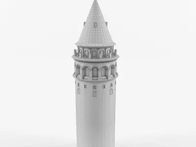 Galata Tower 3D Model - Realistic 3D model