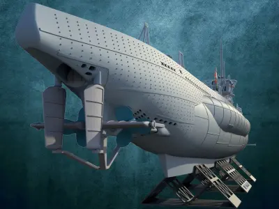 U-Boot TYP VII D 3D print model