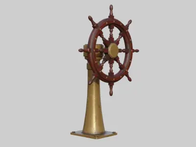 Vessel Wheel 1 Low-poly 3D model
