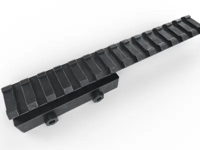 Gun Part4 Rail Mount 01 Low-poly 3D model