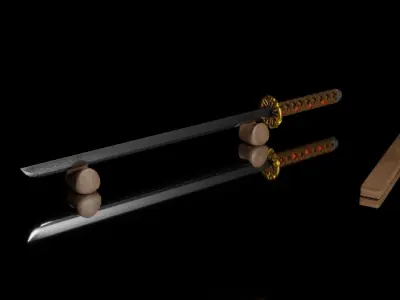 Katana sword Free 3D model 2