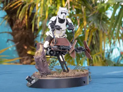 SpeederBike Return of the JEDI Did3D Animatronic 1-8 Scale 500mm 3D print model