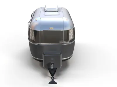 Small camper trailer Low-poly 3D model